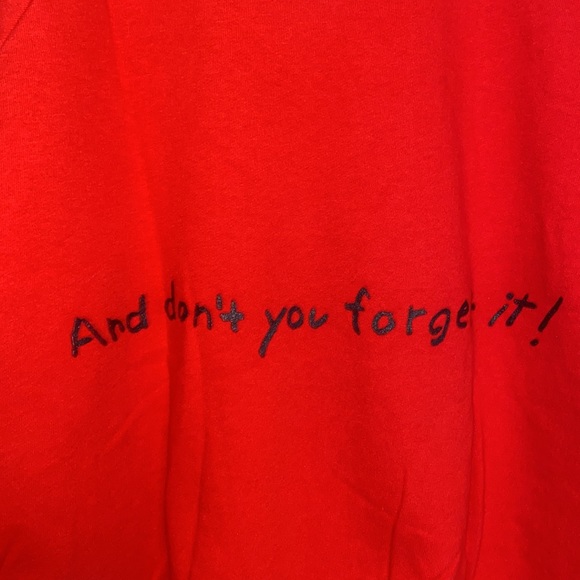 Vintage 1985 Fido Dido Red Double-sided Sweatshirt (L) RARE! - Picture 4 of 6